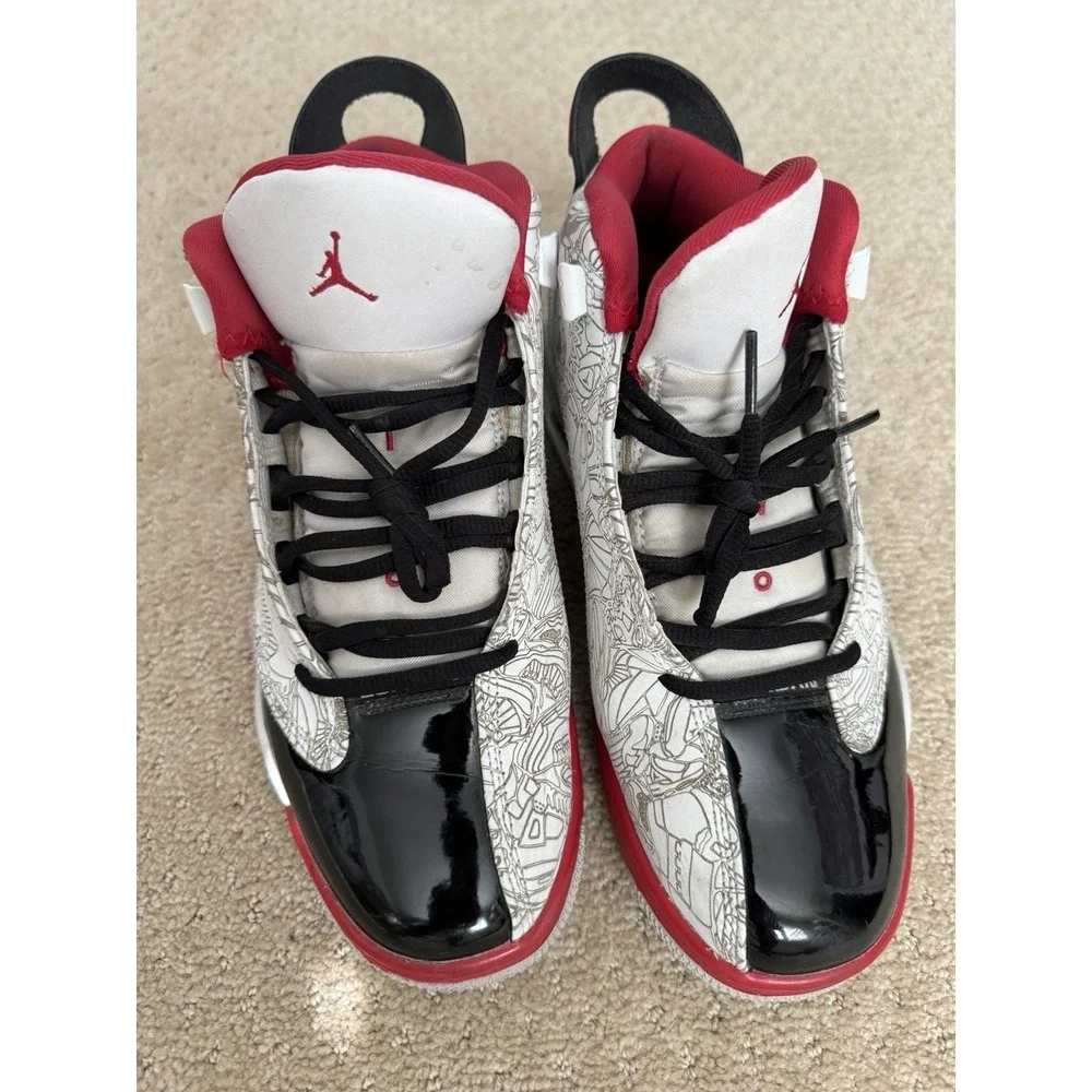 AIR JORDAN Nike Dub Zero Men Chicago Red White Sneakers Shoes (311046-160)Size 8